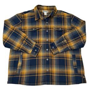 Duluth Trading Plaid Flannel Fleece Lined Jacket Flapjack Men's Size XXL
